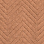 Prehoz s ľanovou štruktúrou LEN - oranžový - 170x210cm s geometrickým vzorom